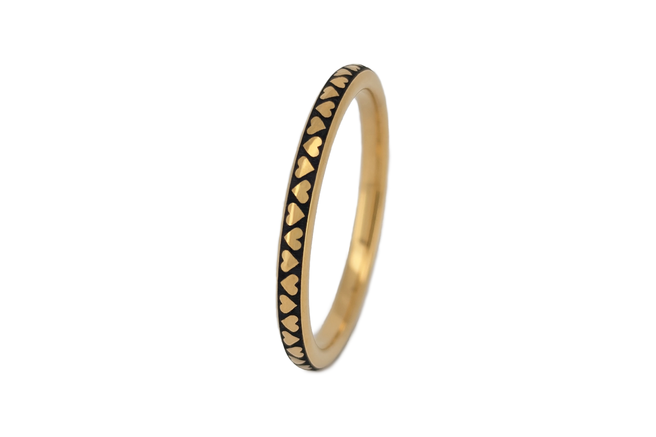 Ewiges Liebesband | Wolframring mit goldener Veredelung