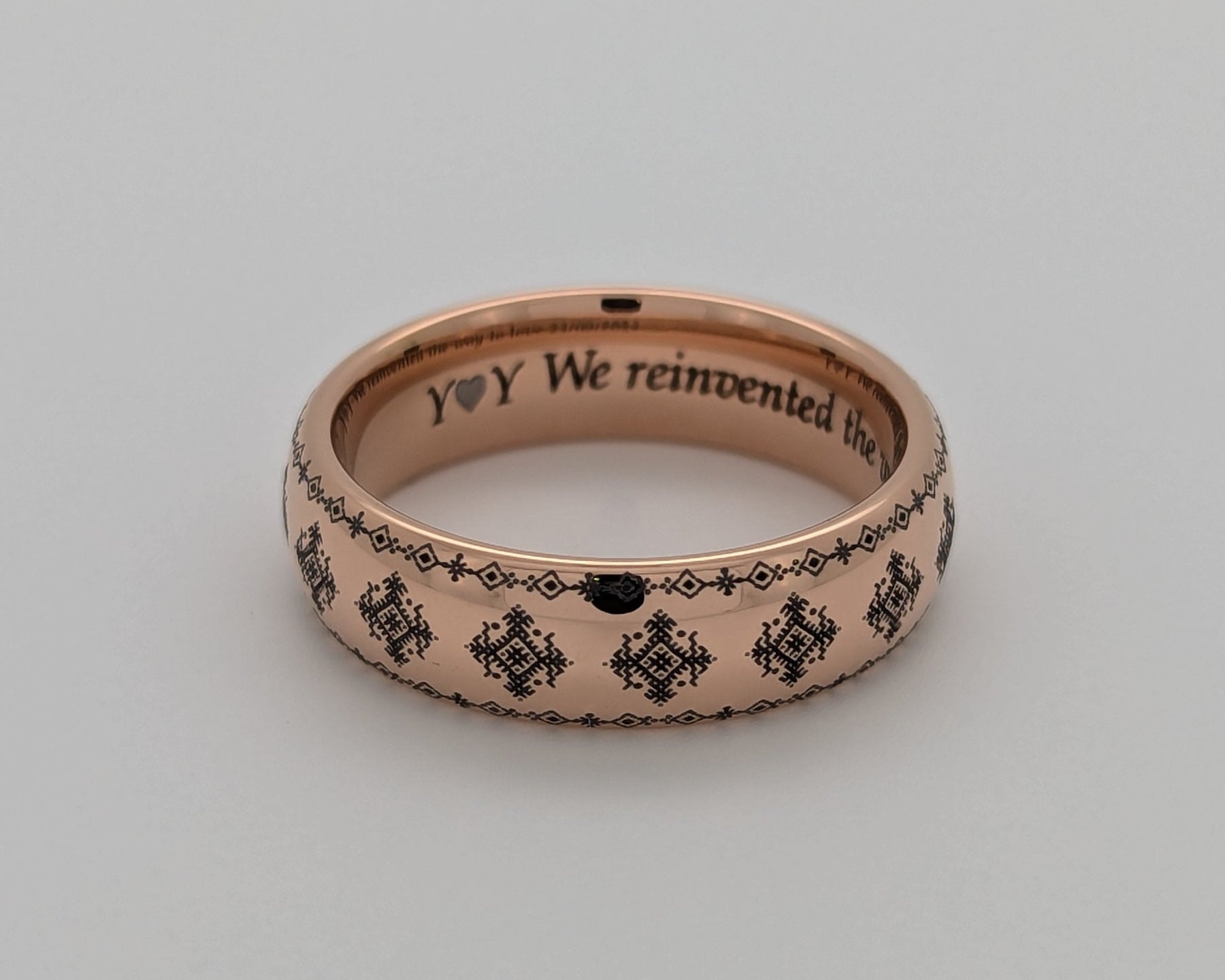 Folk Heritage | Rose Gold Tungsten Ring