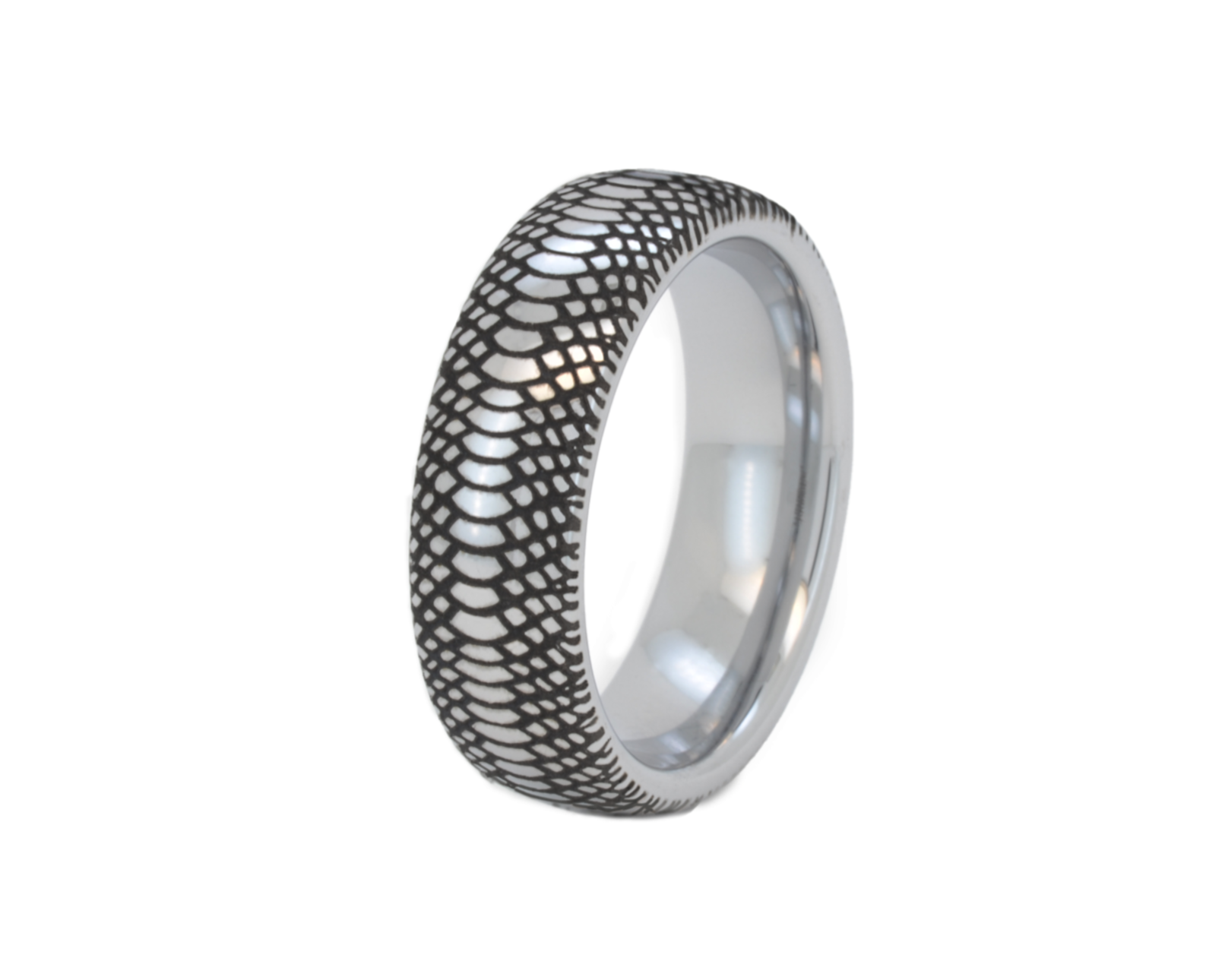 Serpente Eterno Black | White Gold Tungsten Ring