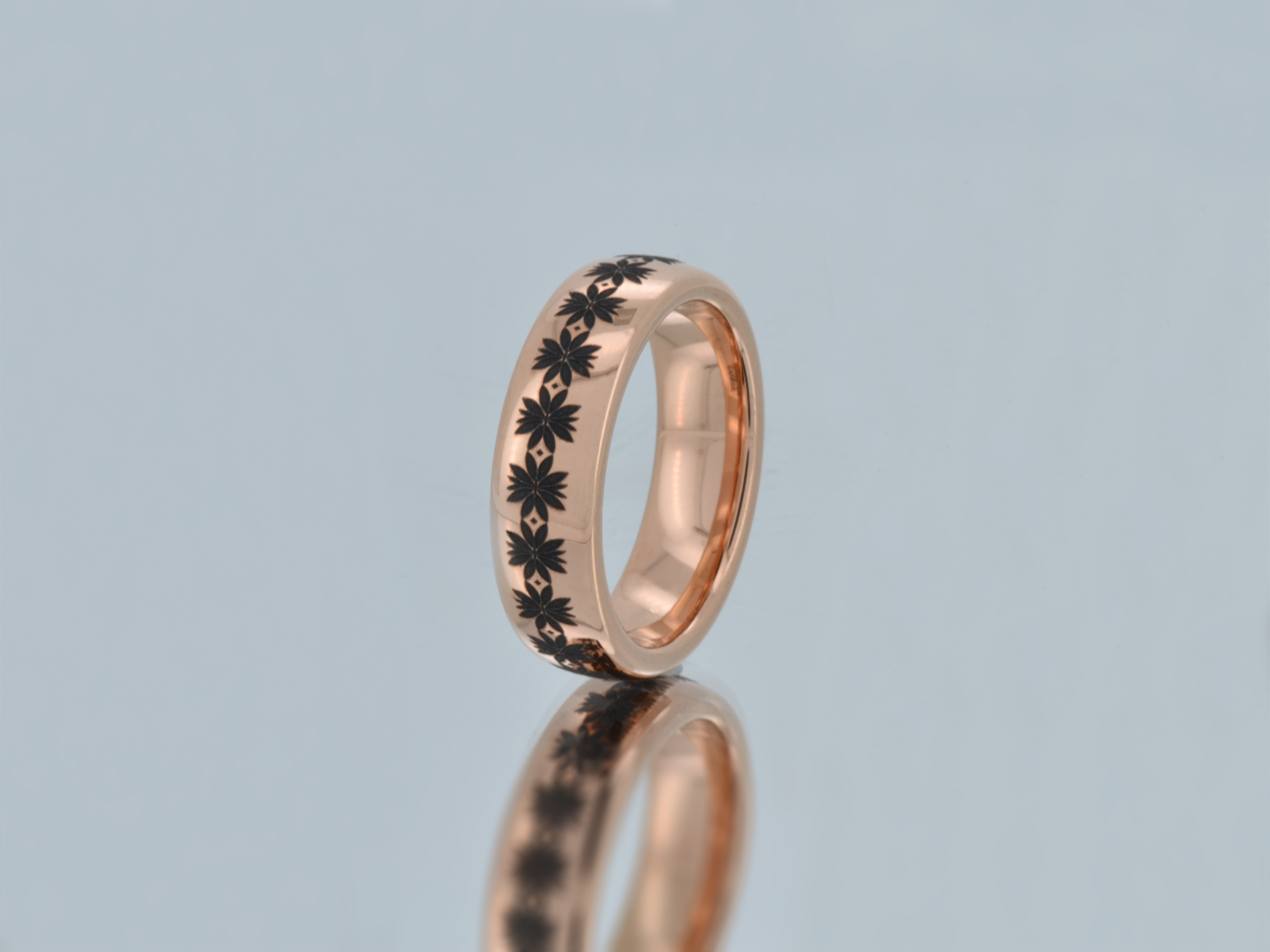 Eternal Blossom | Rose Gold Tungsten Ring
