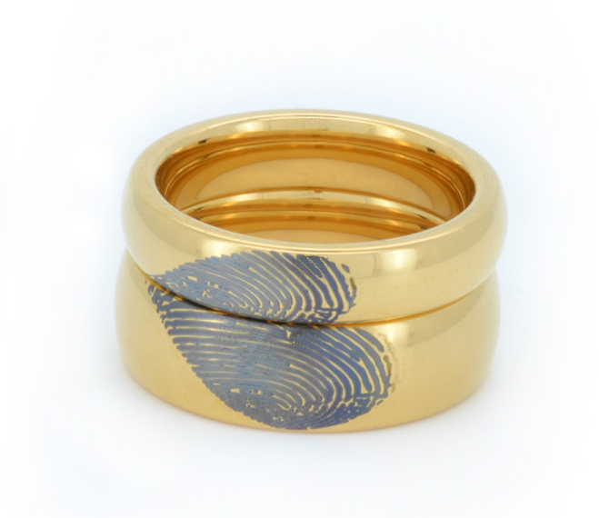 Personalized HoloRing fingerprint rings