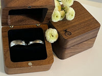 Product photo of the Couples Eternal Fingerprint Set personalized ring with personalized imprint engraving.