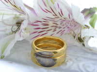Product photo of the Couples Eternal Fingerprint Set personalized ring with personalized imprint engraving.