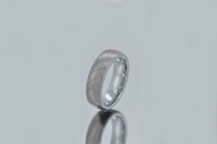 Tessuto Urban Herringbone | Anello in Tungsteno Oro Bianco