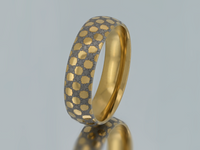 Golden Mosaic | Gold Tungsten Ring