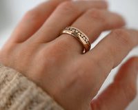 Anillo de Tungsteno Oro Rosa | Banda Amor Eterno