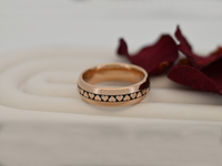Anillo de Tungsteno Oro Rosa | Banda Amor Eterno