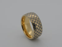 Video preview of the Astral Glow tungsten ring showing the surface detail as the item moves.