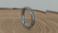 Silver Blooming Rose | White Gold Tungsten Ring