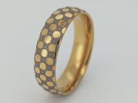 Golden Mosaic | Gold Tungsten Ring