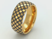 Video preview of the Celestial Grid tungsten ring showing the surface detail as the item moves.