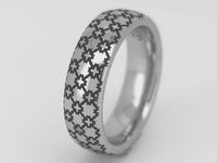 Catena dell'Unità | Anello in Tungsteno Oro Bianco