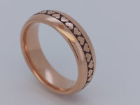 Anillo de Tungsteno Oro Rosa | Banda Amor Eterno