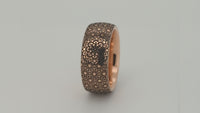 Boho Floral Mandala | Bague en tungstène or rose