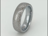 Eleganza Barocca | Anello in Tungsteno Oro Bianco