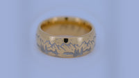 Video preview of the Mountains tungsten ring showing the surface detail as the item moves.